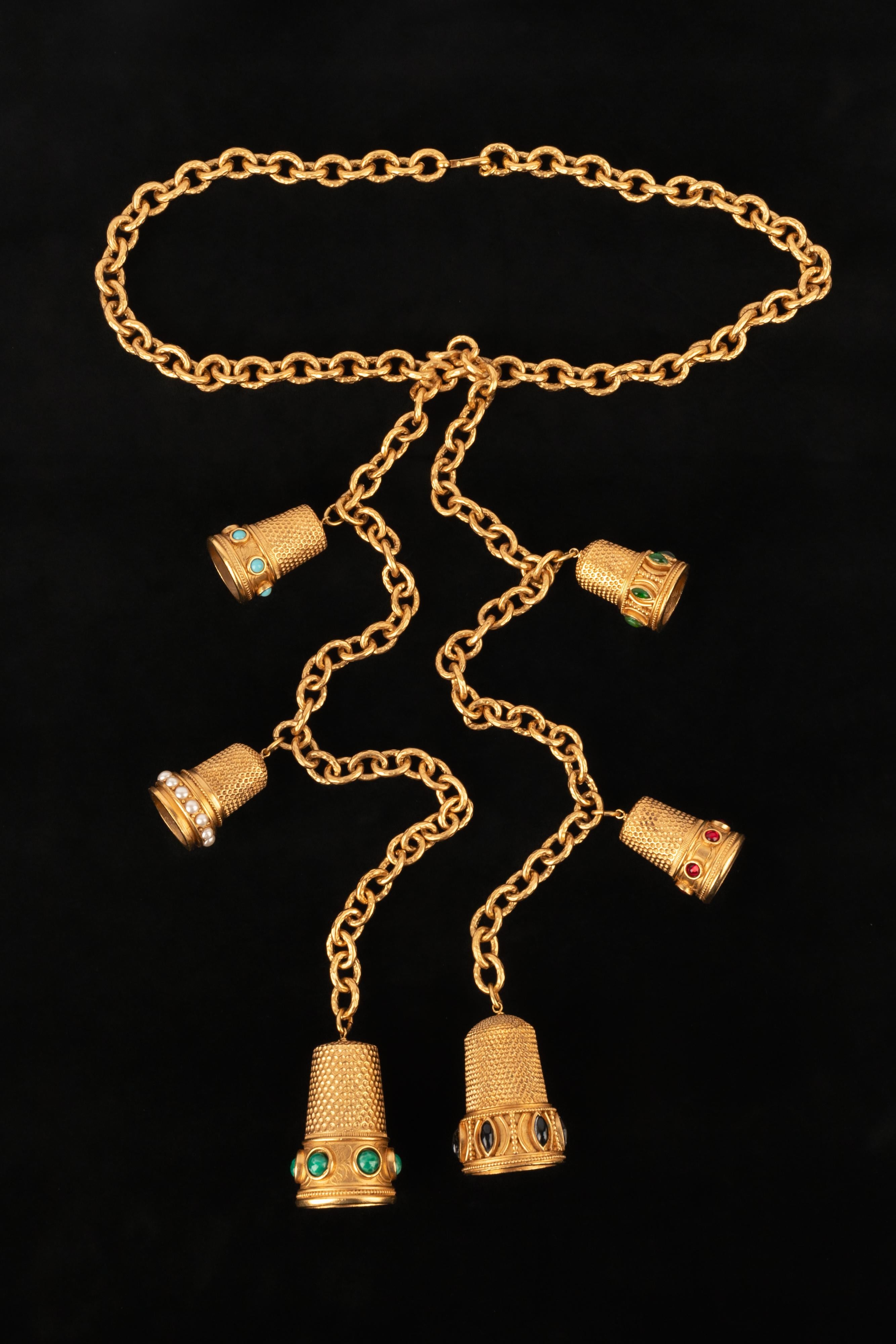 Women's Chanel thimble necklace Haute Couture 1992