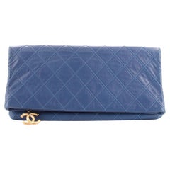 Chanel Thin City Clutch Quilted Calfskin Large