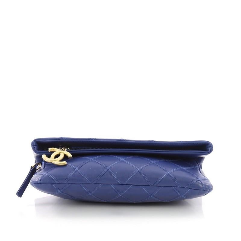 Women's or Men's Chanel Thin City Clutch Quilted Calfskin Small