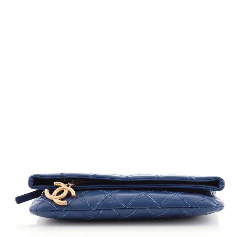 Women's or Men's Chanel Thin City Clutch Quilted Calfskin Small