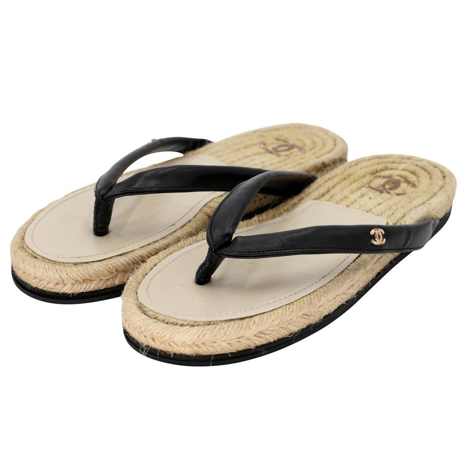 Chanel Thong 36 Summer Beach Sandals CC-S0829-0008 In Good Condition For Sale In Downey, CA