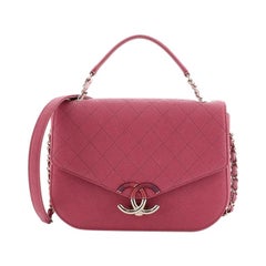 Chanel Faden um Klappe Tasche gesteppt Kaviar Medium