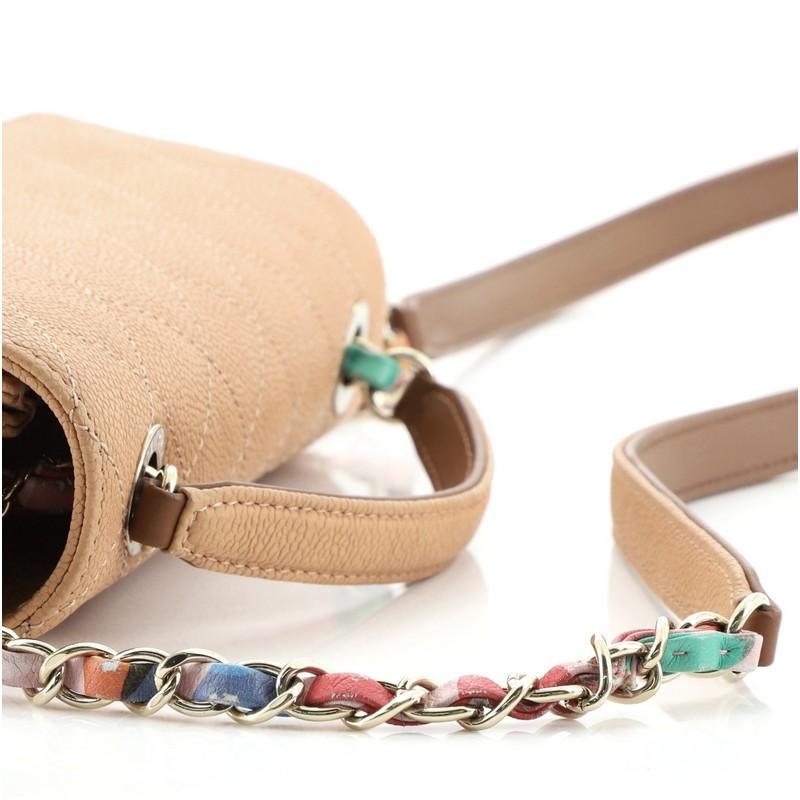 Chanel Faden um Klappe Tasche gesteppt Kaviar klein 2