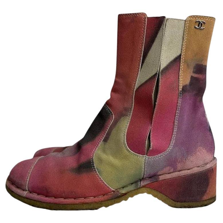 Chanel - Bottes à effet tie-dye Sz.38 en vente