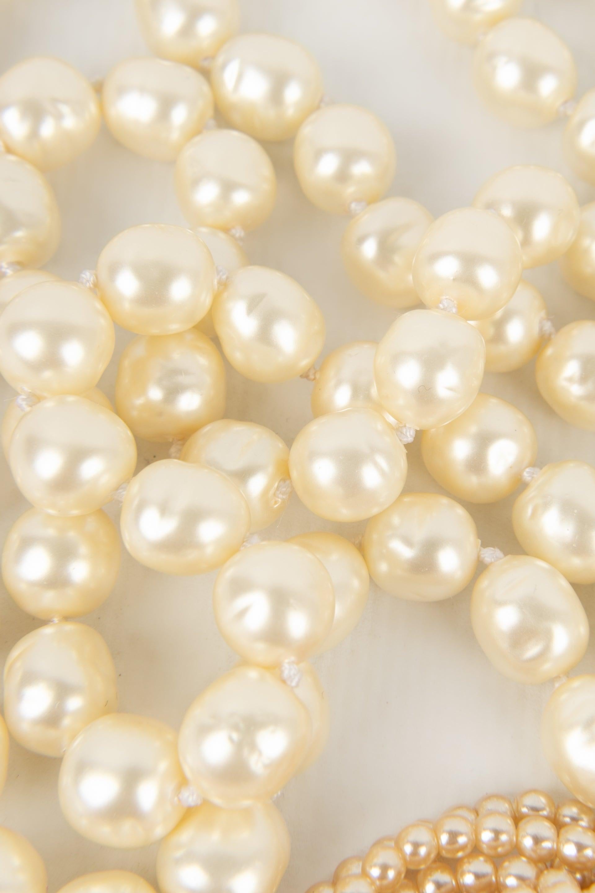 Chanel, collier de perles de costume assemblées en nœuds, 1983 en vente 1