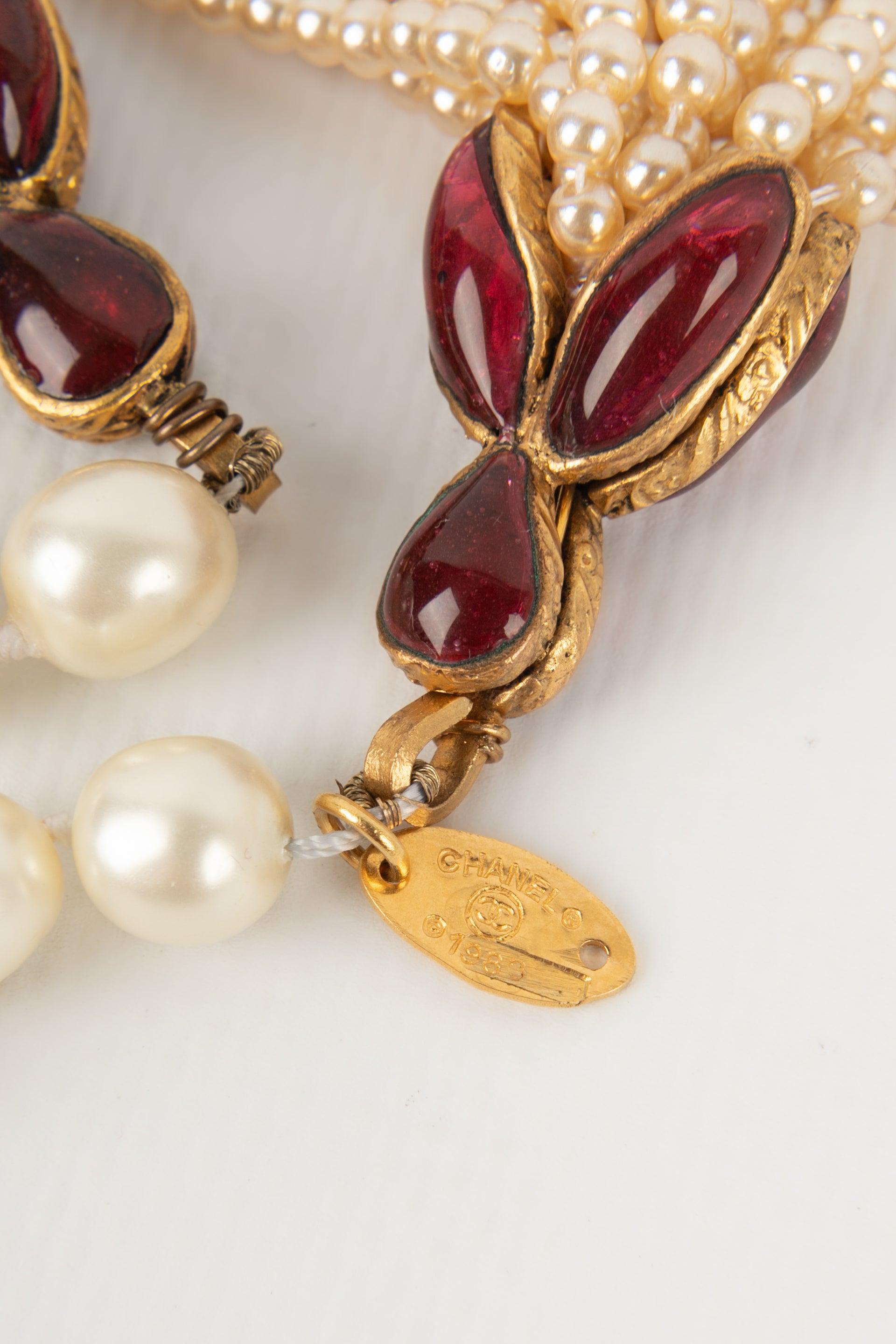 Chanel, collier de perles de costume assemblées en nœuds, 1983 en vente 2