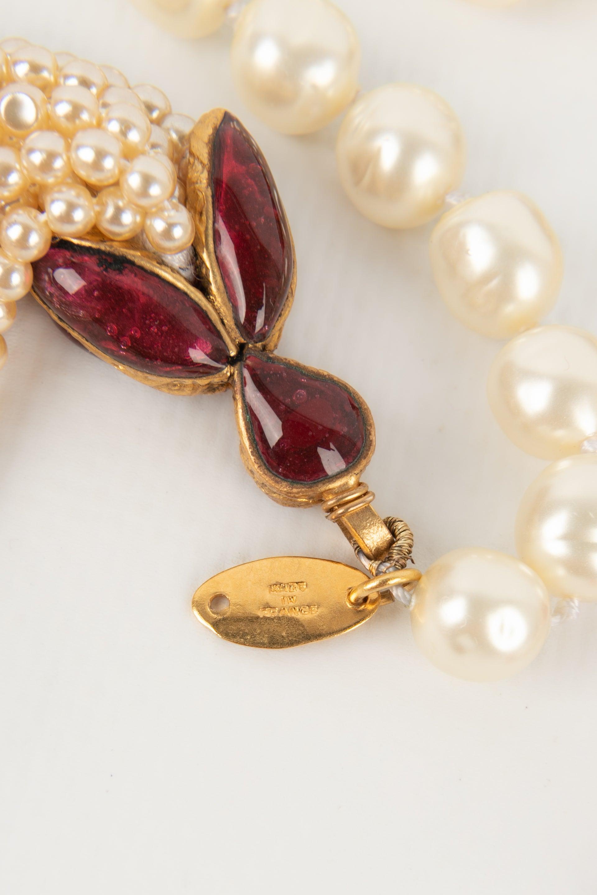 Chanel, collier de perles de costume assemblées en nœuds, 1983 en vente 4
