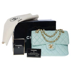 Chanel Timeless 23 double face shoulder bag in Watergreen quilted lambskin, GHW