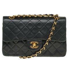Chanel Timeless 23cm handbag in black quilted lambskin and gold hardware