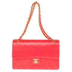 Chanel Timeless 25cm crossbody handbag in red padded caviar leather, GHW