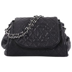 Chanel Timeless Accordion Flap Bag Quilted Caviar