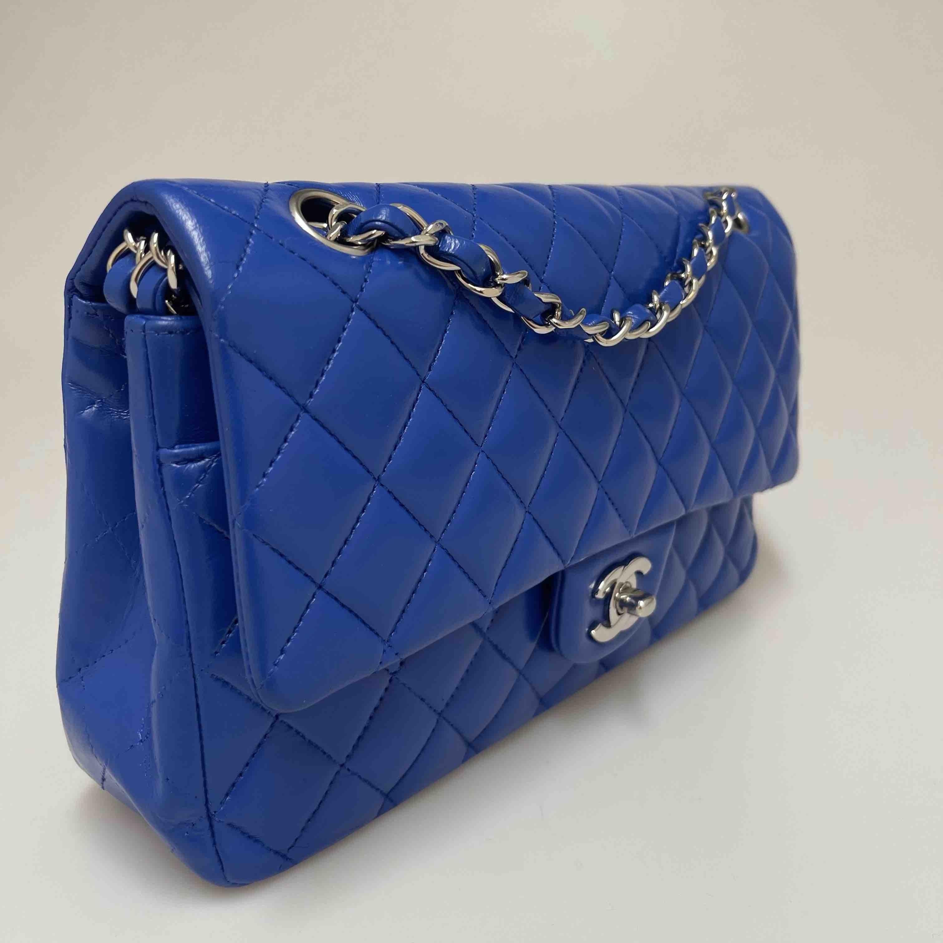 Women's CHANEL Timeless Bag in Blue Lambskin