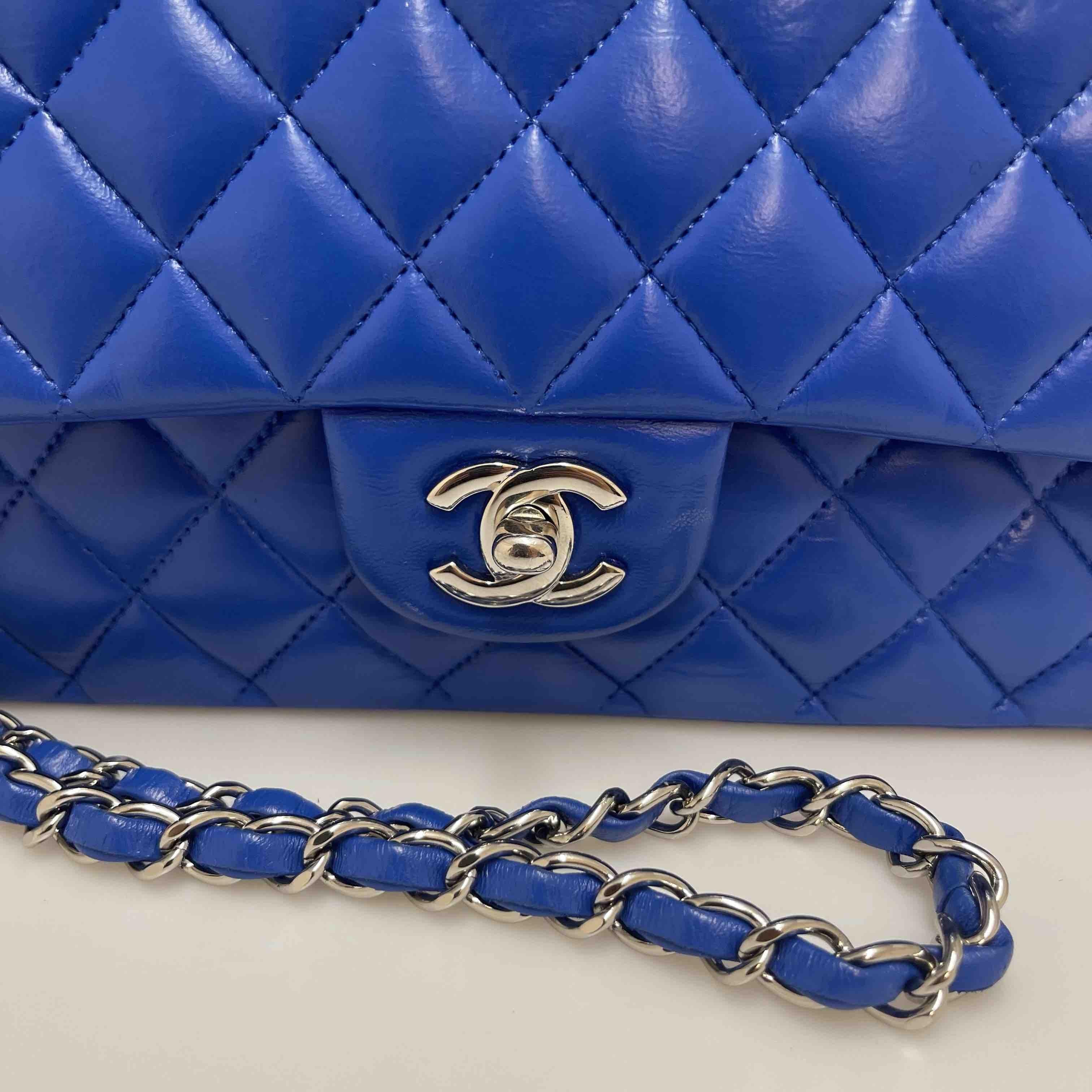 CHANEL Timeless Bag in Blue Lambskin 2