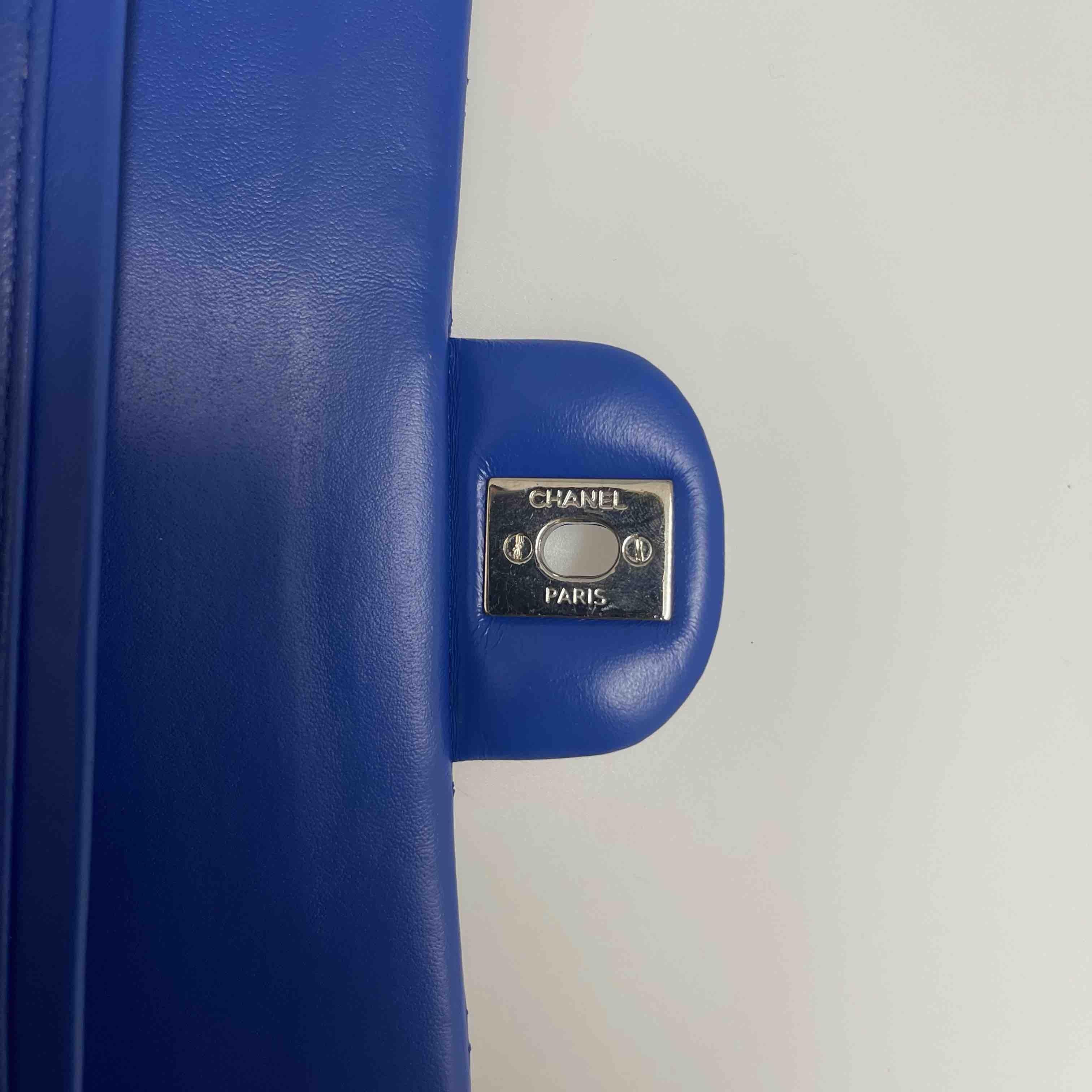 CHANEL Timeless Bag in Blue Lambskin 4