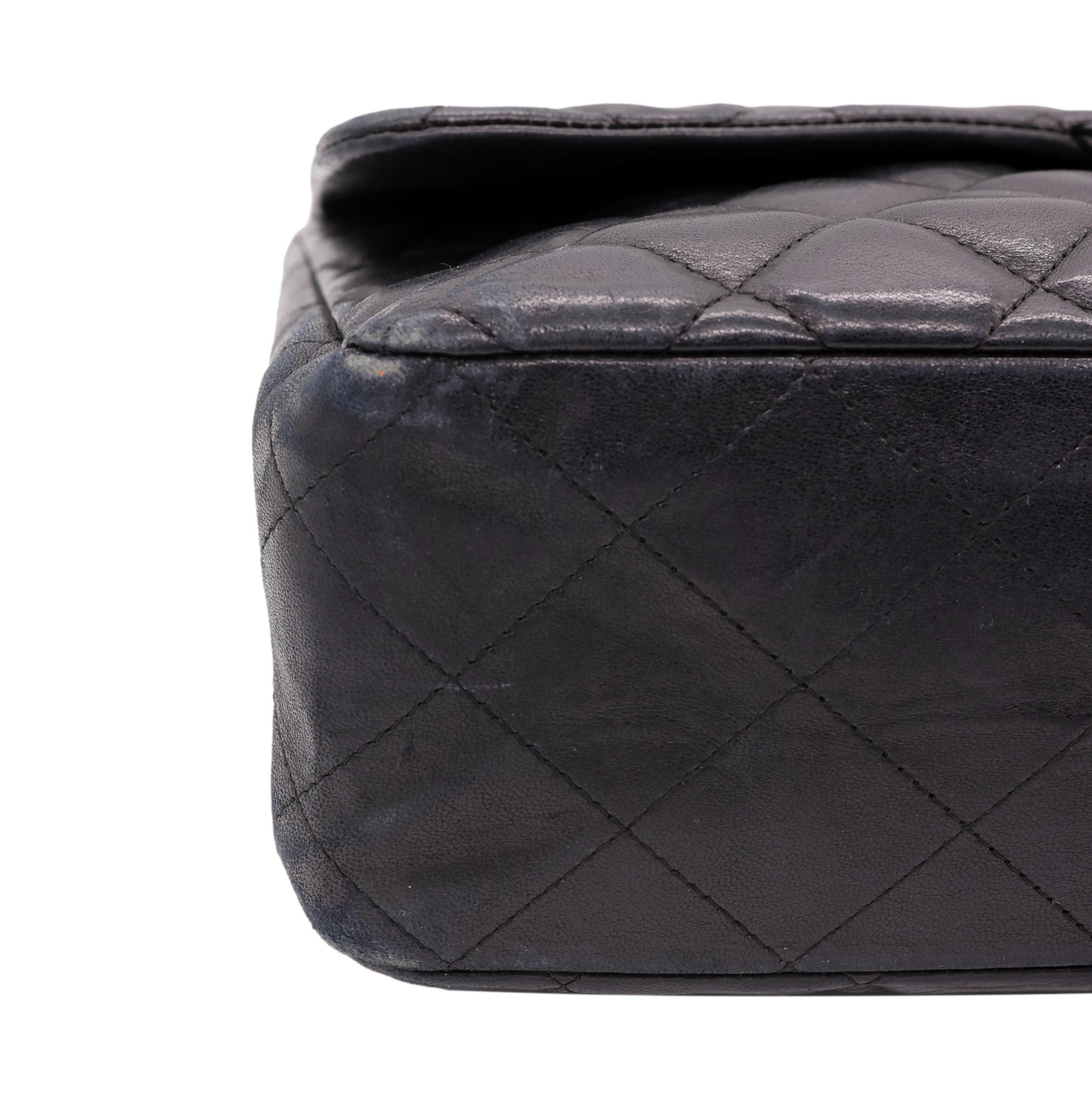 Chanel Timeless Black Jumbo Single Flap Quilted Lambskin Shoulder Bag, 2008. 3