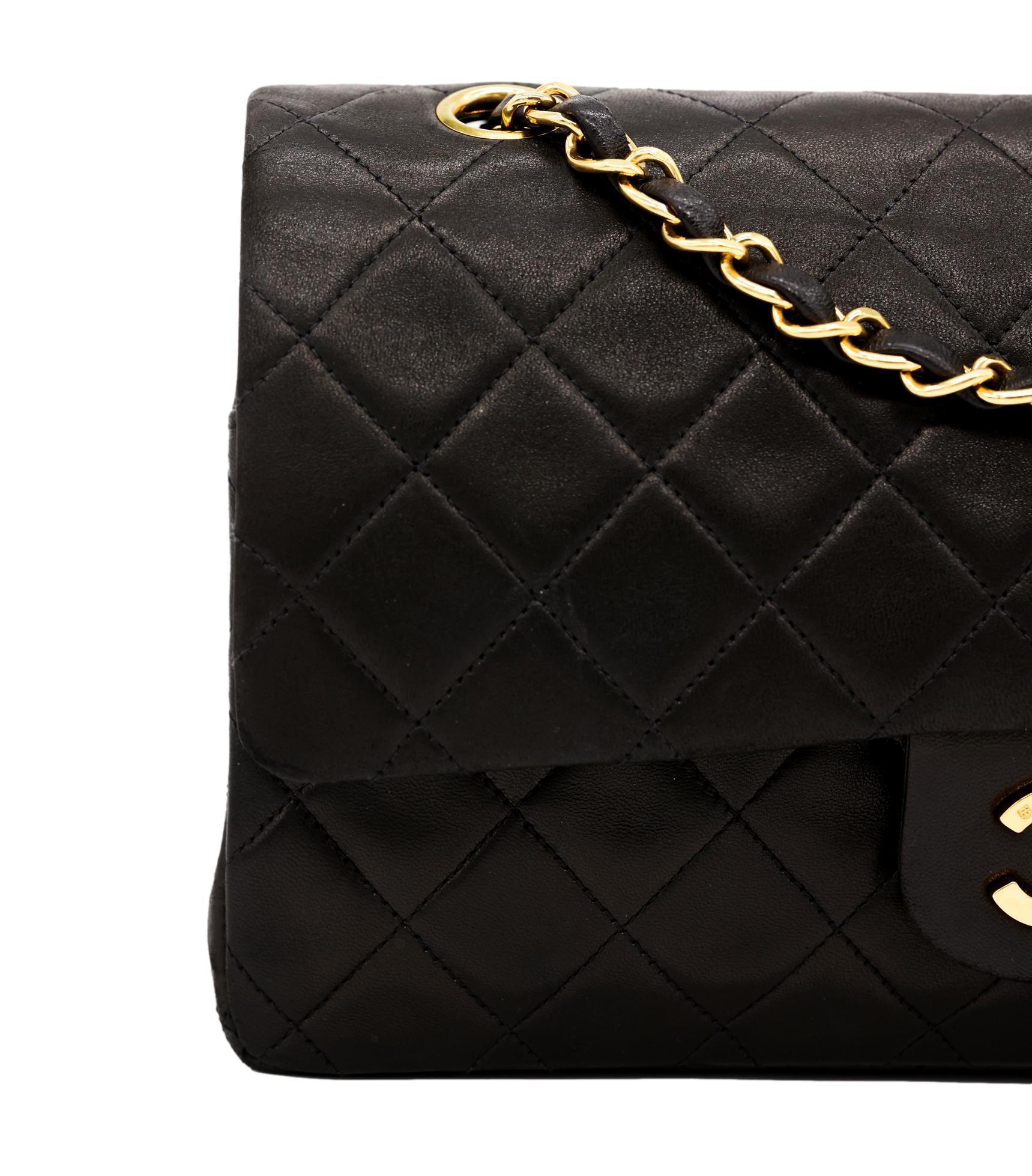Chanel Timeless Black Medium Double Flap Quilted Lambskin Shoulder Bag, 2019. 3