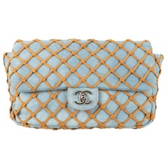 Chanel Timeless Blue Jeans and Beige Leather Bag, 2010/2011