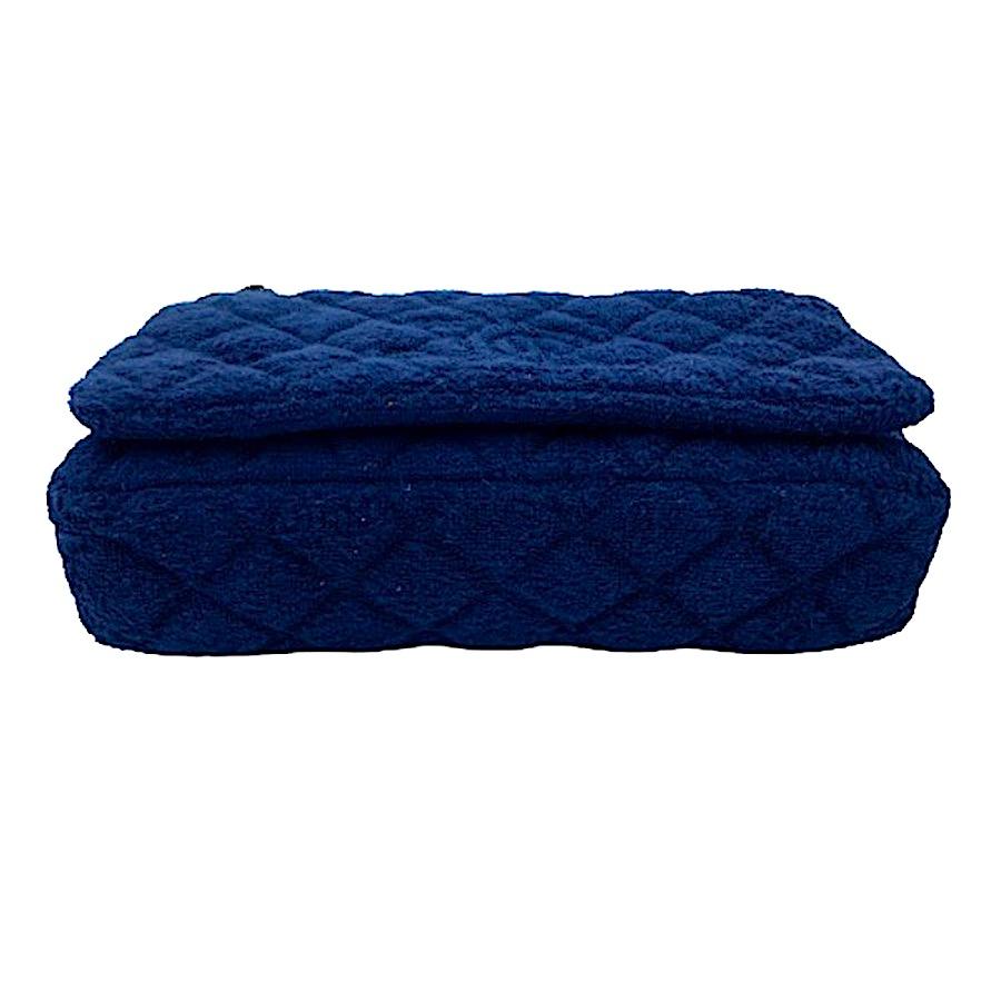 CHANEL Timeless Blue Terrycloth Bag 2