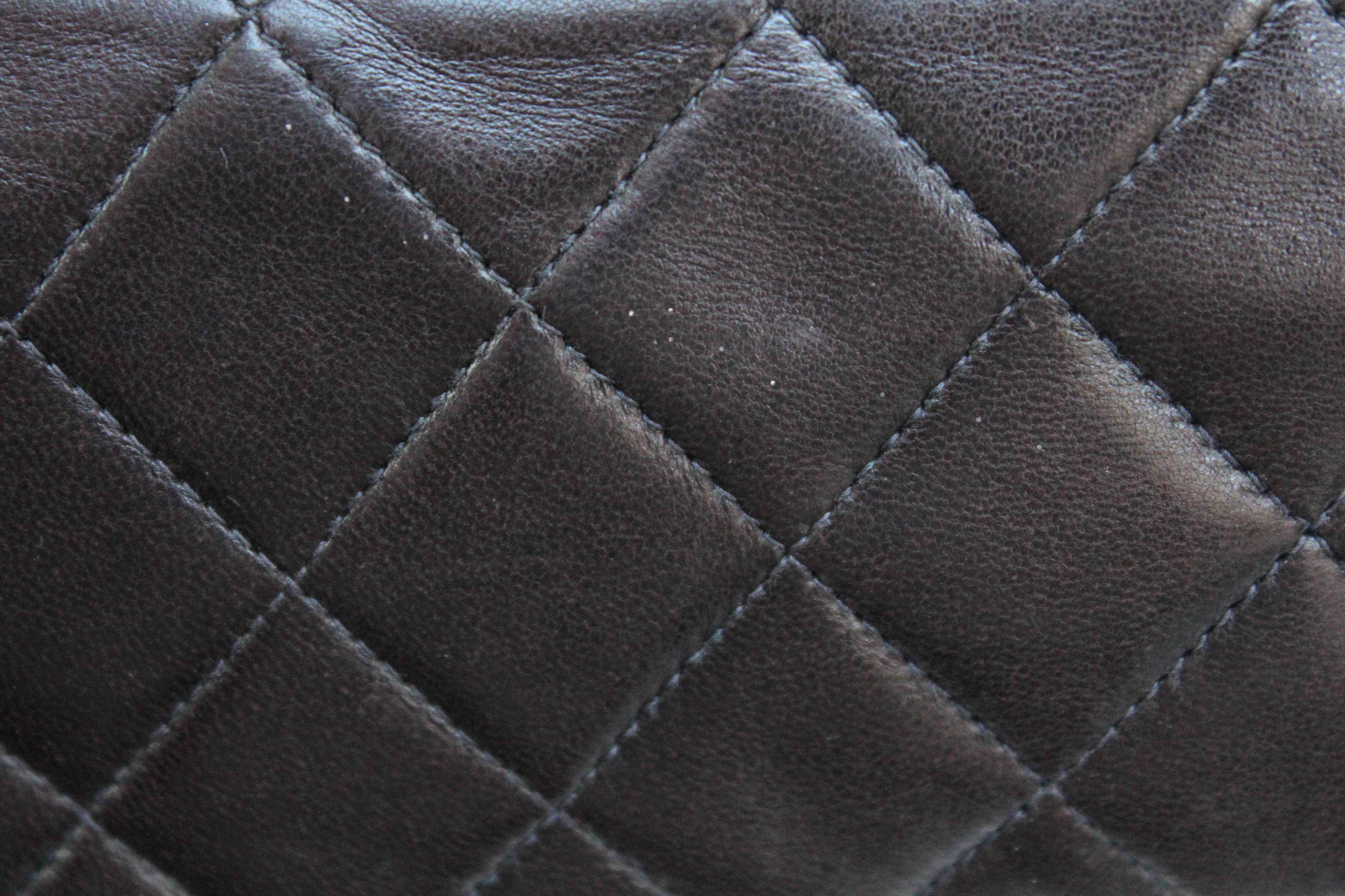 Chanel “Timeless” brown lambskin bag For Sale 8