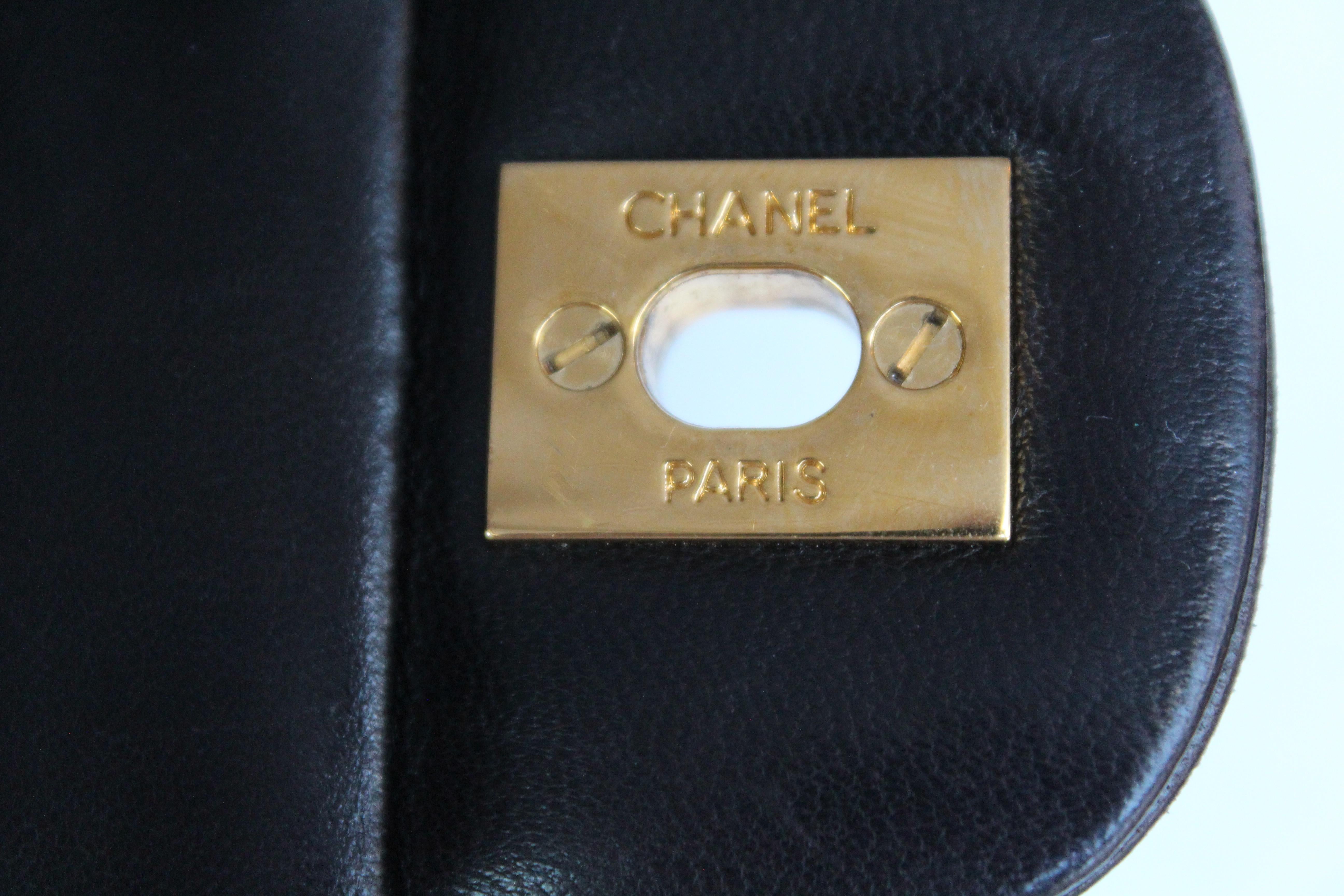 Chanel “Timeless” brown lambskin bag For Sale 10