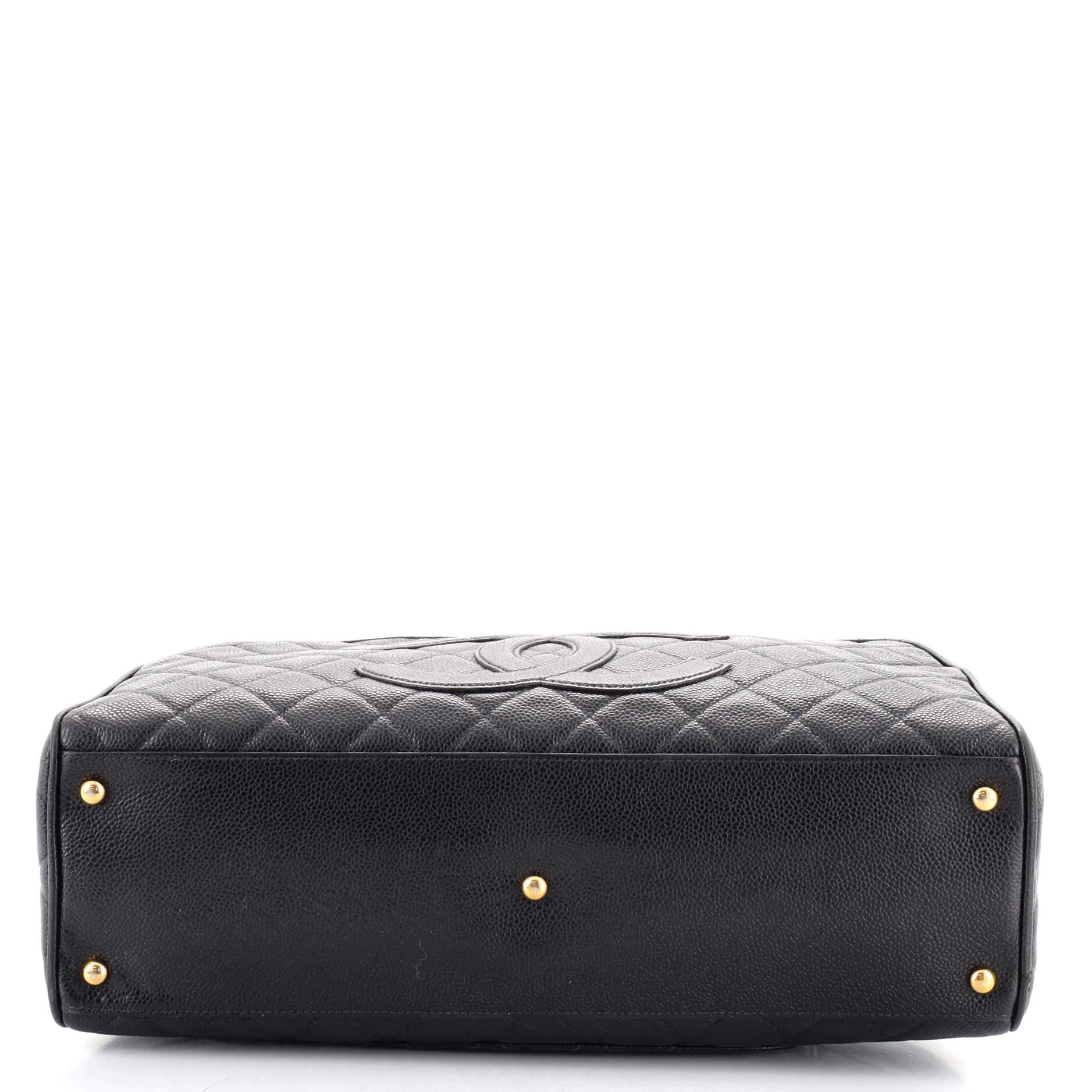 Chanel Timeless CC Bowler Tasche Gesteppt Kaviar Groß für Damen oder Herren