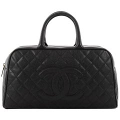 Chanel Timeless CC Bowler Bag Quilted Caviar Large