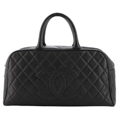 Chanel Timeless CC Bowler Bag Quilted Caviar Large