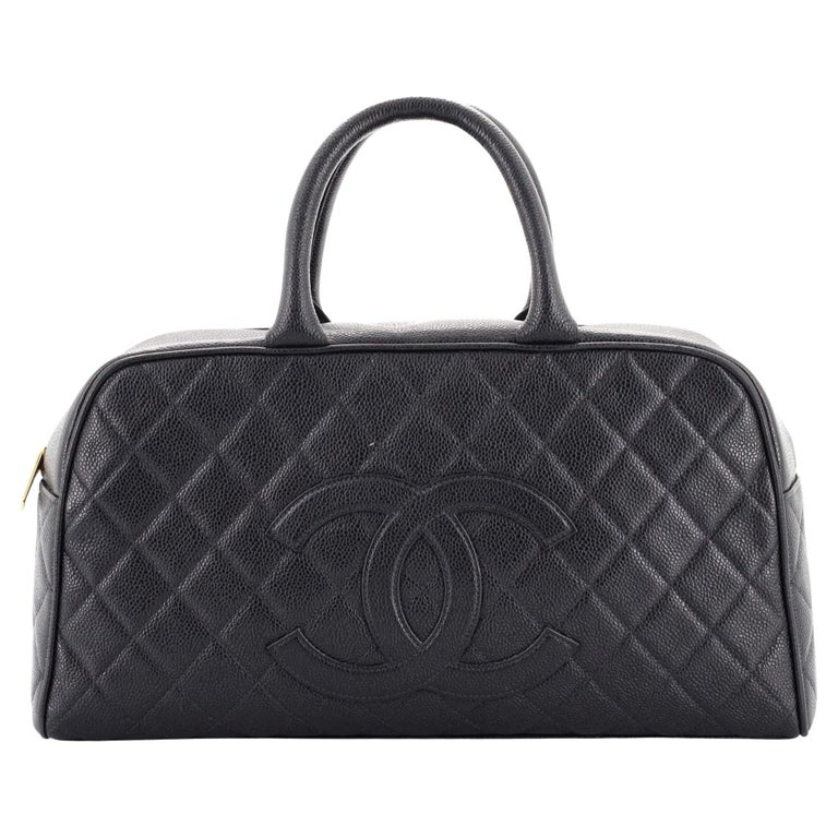 Chanel Timeless CC Bowler Bag Quilted Caviar Large at 1stDibs