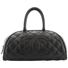 Chanel Timeless CC Bowler Bag Quilted Caviar Medium