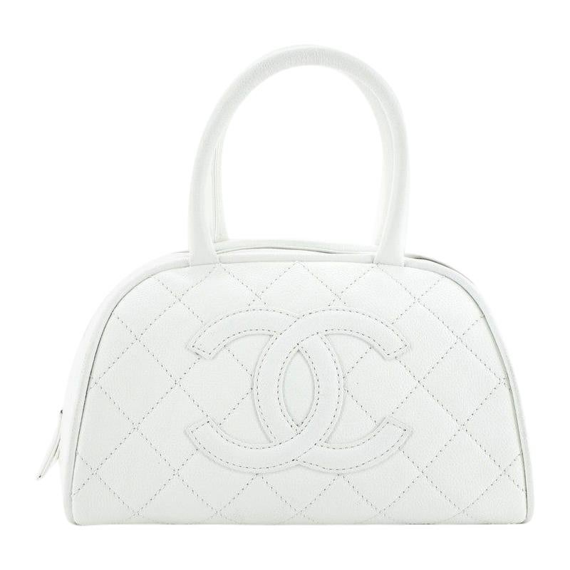Chanel Timeless CC Bowler Bag Quilted Caviar Mini