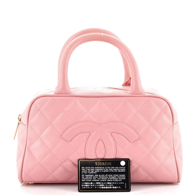 Chanel Timeless CC Bowler Bag Quilted Caviar Small For Sale at 1stDibs