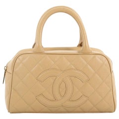 Chanel Timeless CC Bowler Bag Quilted Caviar Small