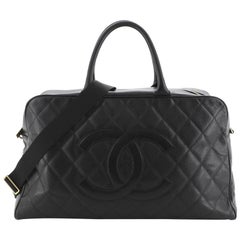 Chanel Timeless CC Bowler Bag Quilted Caviar XL