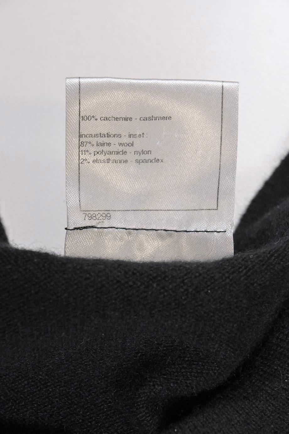 Chanel Timeless CC Buttons Black Cashmere Dress 40 FR 8