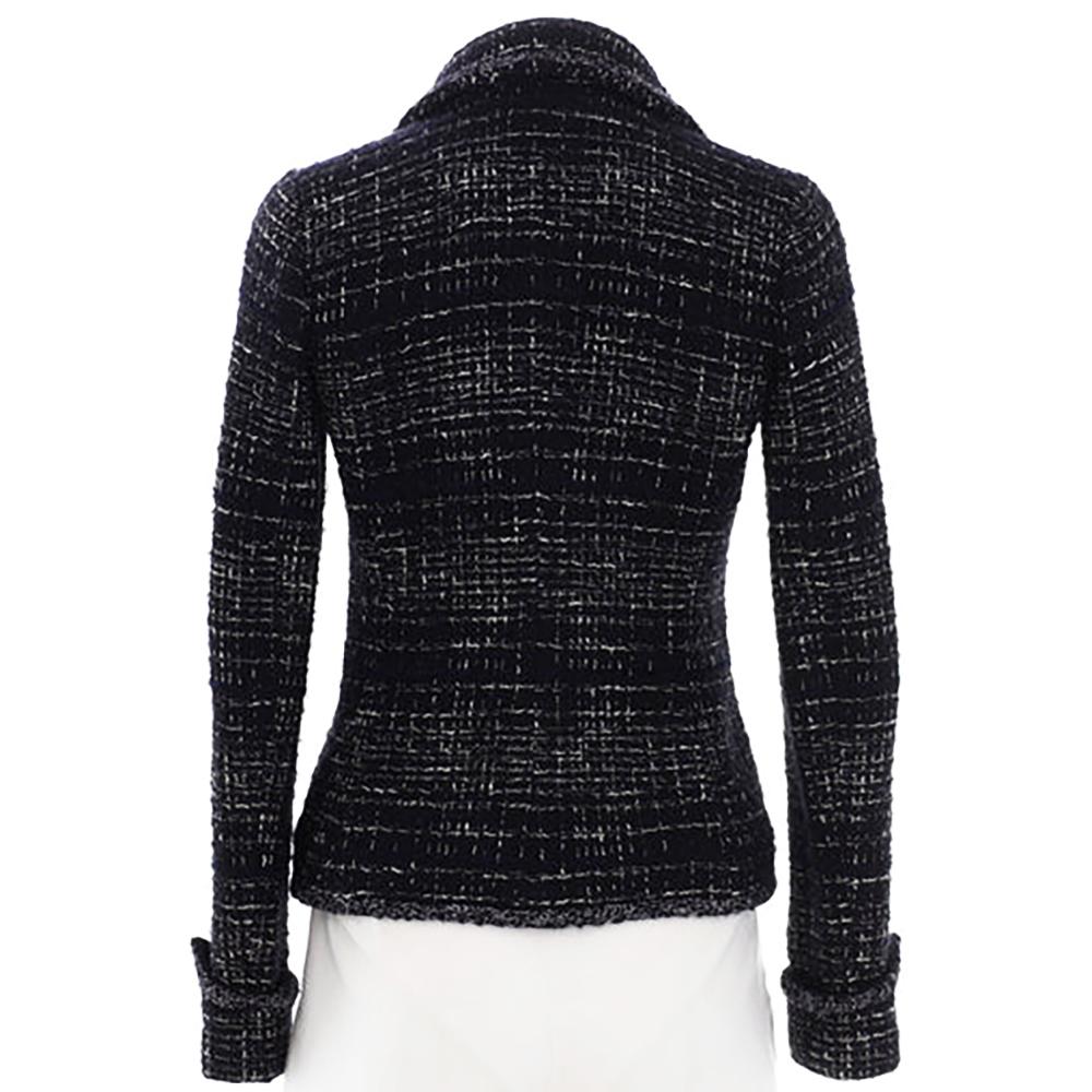Chanel Timeless CC Buttons Black Tweed Jacket  For Sale 1