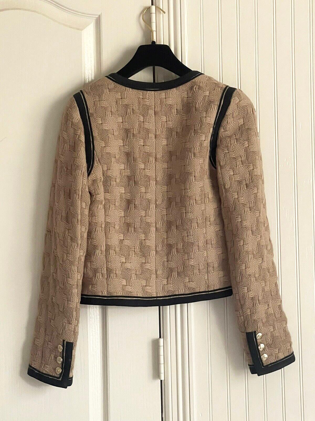 Chanel Timeless CC Buttons Nude Beige Tweed Jacket 2