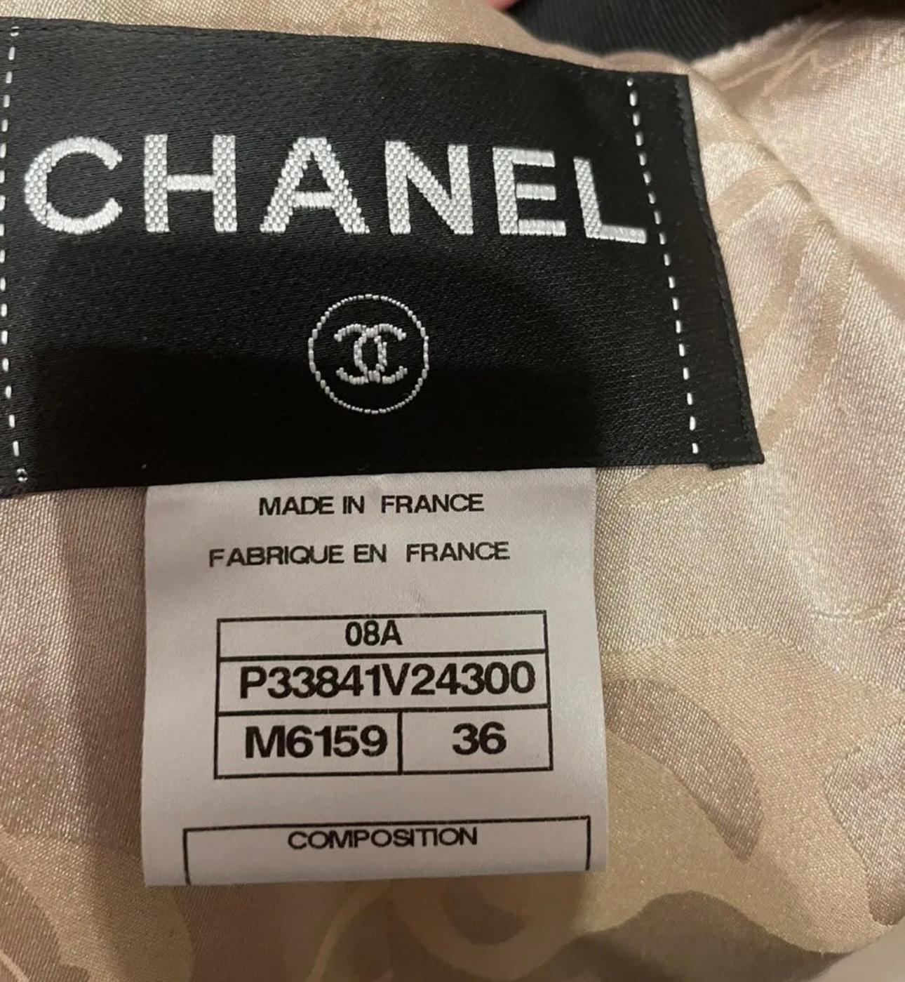 Chanel Timeless CC Buttons Nude Beige Tweed Jacket 4