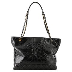 Chanel Timeless CC Chain Shopping Tote Glazed Calfskin Medium