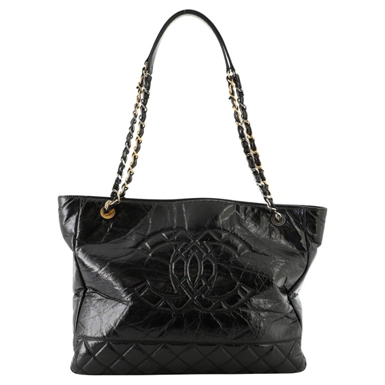 Chanel Timeless CC Chain Shopping Tote Glazed Calfskin Medium For Sale