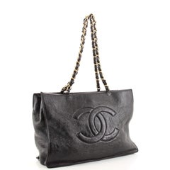Chanel Timeless CC Chain Shopping Tote Shiny Aged Calfskin Large