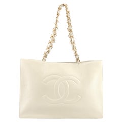 Chanel Timeless CC Chain Shopping Tote Shiny Aged Calfskin Large