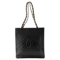 Chanel Timeless CC Chain Shopping Tote Shiny Aged Calfskin North South