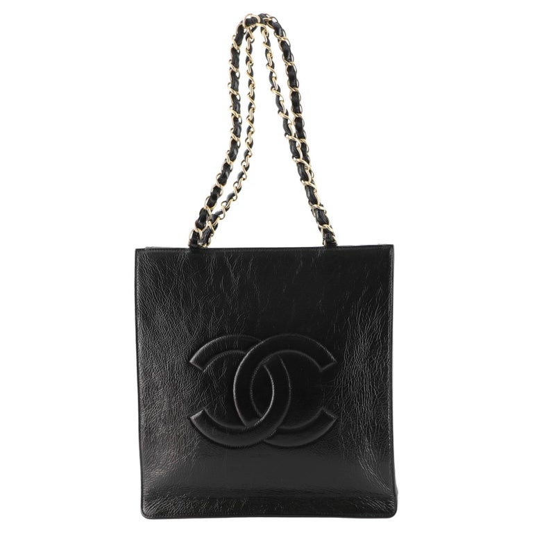 Chanel Timeless CC Chain Shopping Tote Shiny Aged Calfskin North South at  1stDibs