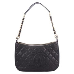 Chanel Timeless CC Chain Shoulder Bag Quilted Caviar Medium