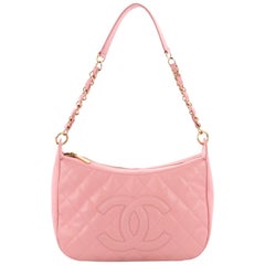  Chanel Timeless CC Chain Shoulder Bag Quilted Caviar Medium