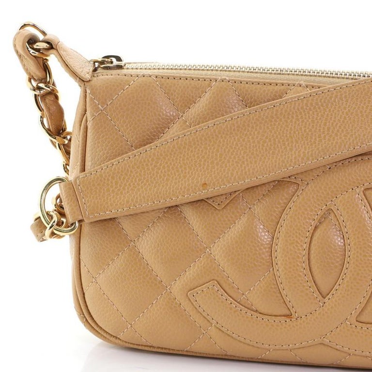 Chanel Timeless CC Chain Shoulder Bag Quilted Caviar Small at 1stDibs