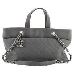 Chanel Timeless CC Charm Tote Quilted Caviar Large