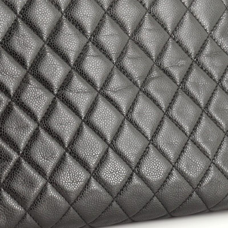 Women's or Men's Chanel Timeless CC Clutch Quilted Caviar Large