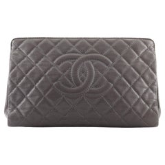Chanel Timeless CC Clutch Quilted Caviar Large