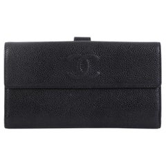 Chanel Timeless CC Continental Wallet Caviar Long
